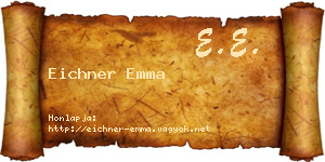 Eichner Emma névjegykártya